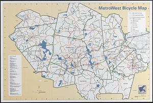 MetroWest bicycle map, 1995