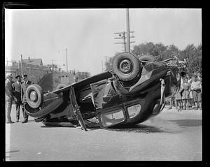 Overturned car