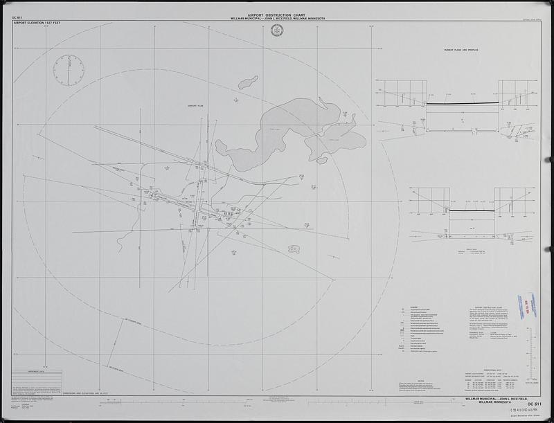 Airport obstruction chart, OC 611, Willmar Municipal-John L. Rice Field, Willmar, Minnesota