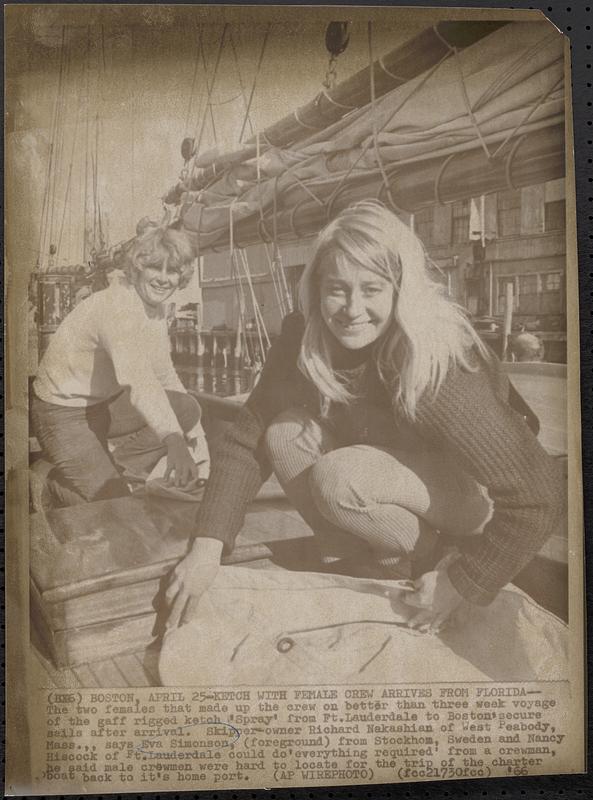 Ketch with female crew arrives from Florida
