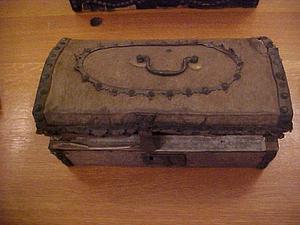 American document box with decorative studding