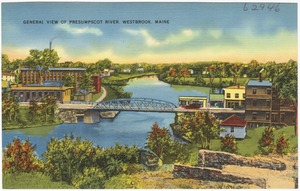 General view of Presumpscot River, Westbrook, Maine