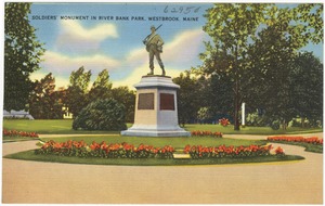 Soldiers' Monument in River Bank Park, Westbrook, Maine