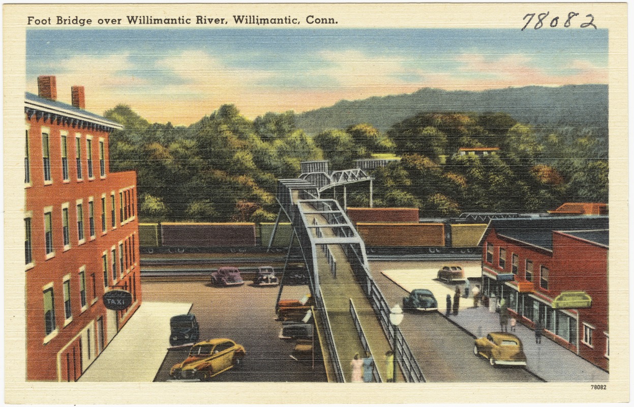 Foot Bridge over Willimantic River, Willimantic, Conn.