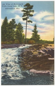 View of Buttermilk Falls, Long Lake, N. Y., Adirondack Mts.