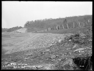 Wachusett Reservoir, slope paving, station 173, Shrewsbury Road, Boylston, Mass., May 24, 1900