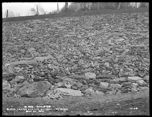 Wachusett Reservoir, slope paving, station 173, Shrewsbury Road (near view), Boylston, Mass., May 24, 1900
