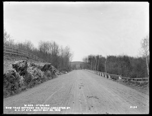 Wachusett Reservoir, new road between North Dike and Lancaster Street, northeast of station 139+00, Sterling, Mass., May 25, 1900