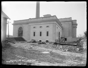 Distribution Department, Chestnut Hill Low Service Pumping Station, side, Brighton, Mass., Feb. 1, 1900