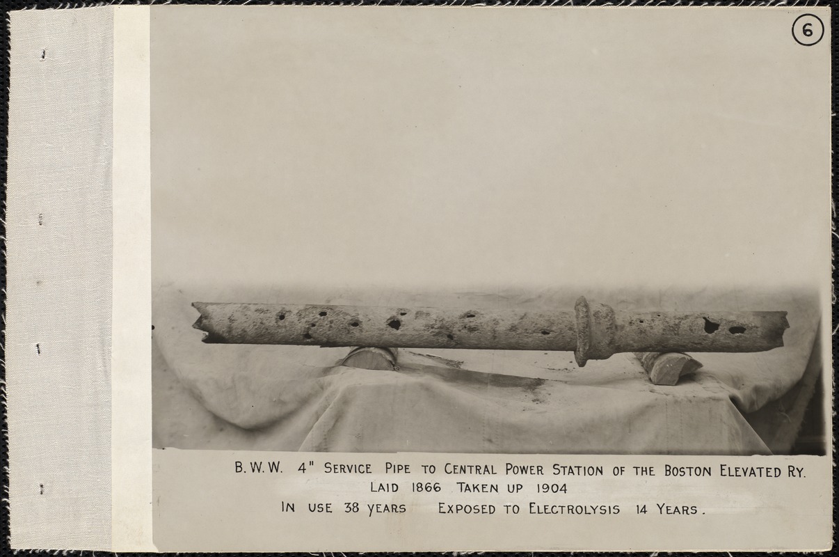 Electrolysis, Boston Elevated Railway, Central Power Station, 4inch