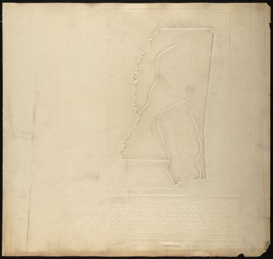 Embossed map with New York Point text, fragment
