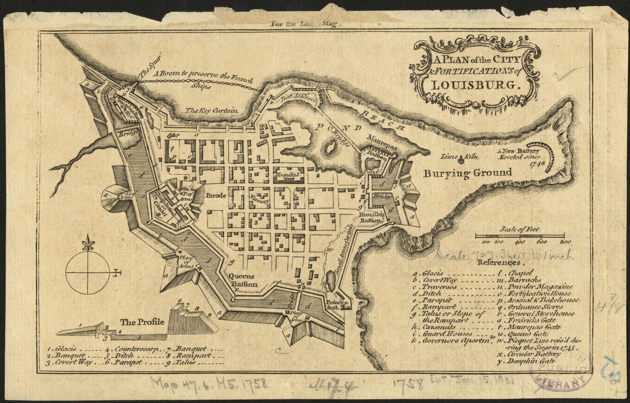 fortress of louisbourg map