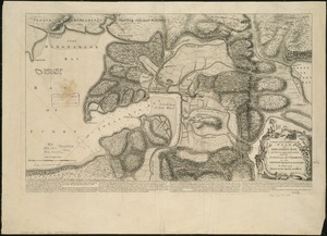 A large and particular plan of Shegnekto Bay, and the circumjacent country, with the forts and settlements of the French 'till dispossess'd by the English in June 1755