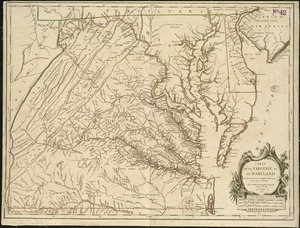 Carte de la Virginie et du Maryland