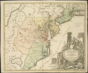 Virginia Marylandia et Carolina in America septentrionali Brittannorum industria excultæ