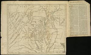 A New map of the province of Maryland in North America
