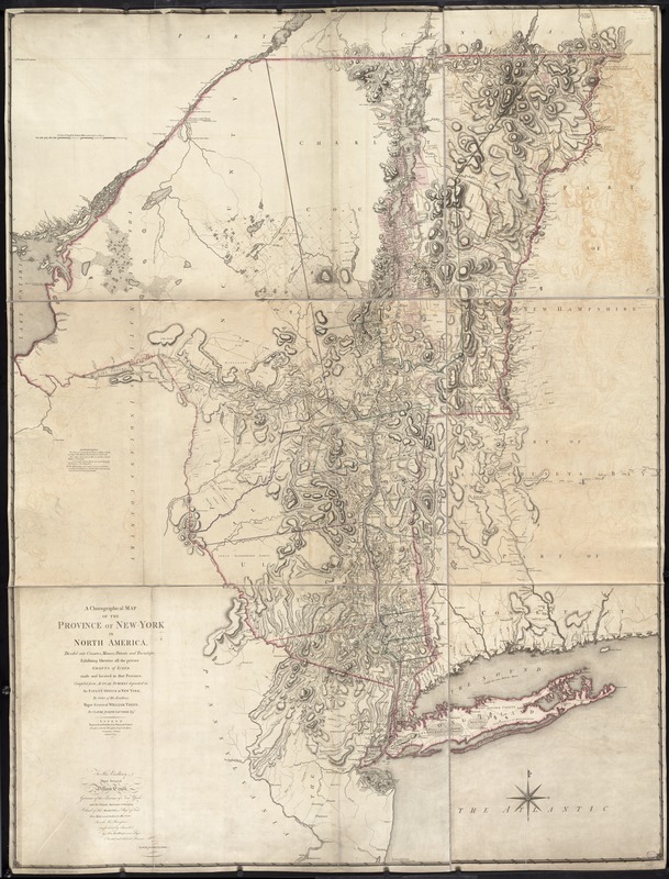 A chorographical map of the Province of New-York in North America, divided into counties, manors, patents and townships