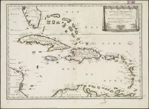 Les isles Antilles &c. entre lesquelles sont les Lucayes, et les Caribes