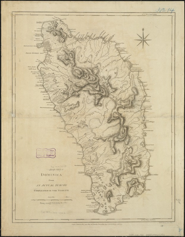 Dominica from an actual survey compleated in the year 1773
