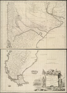 A new map of the southern parts of America taken from manuscript maps made in the country and a survey of the eastern coast maode by the order of the King of Spain