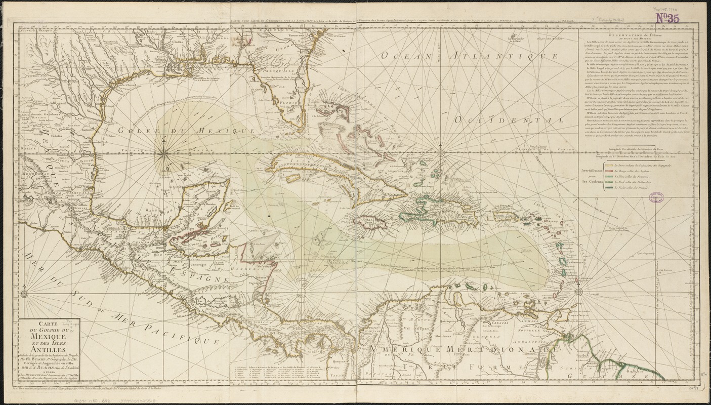 Carte du Golphe du Mexique et des isles Antilles