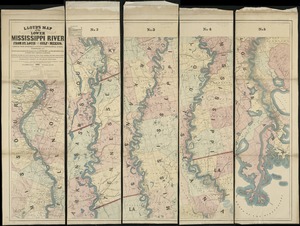 Lloyd's map of the lower Mississippi River from St. Louis to the Gulf of Mexico