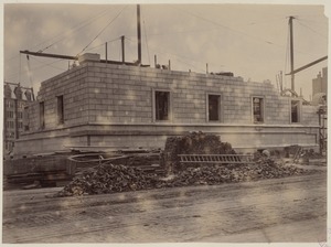 Corner of Boylston and Dartmouth Street, construction of the McKim Building