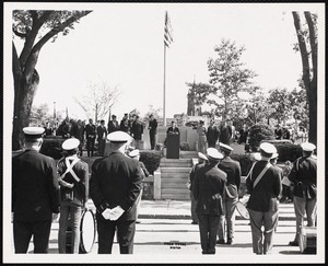 Post Commander Arthur A. O'Shea delivers Memorial Day address