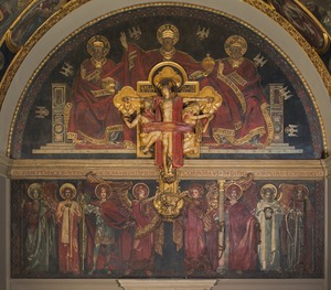 Dogma of the Redemption; Trinity and Crucifix, Frieze of Angels