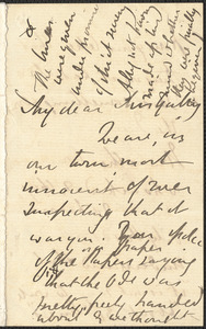 Emily Tennyson autograph letter signed to Mrs. Gatty, Farringford, [Isle of Wight], 21 December 1861