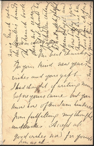 Emily Tennyson autograph letter signed to Mrs. Gatty, Farringford, Isle of Wight, 2 January 1864
