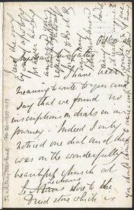 Emily Tennyson autograph letter signed to Mrs. Gatty, Farringford, [Isle of Wight], 13 October 1864