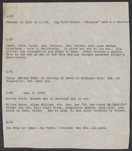 Sacco-Vanzetti Case Records, 1920-1928. Defense Papers. Western Mob: Annotated list of western mob members, n.d. Box 5, Folder 43, Harvard Law School Library, Historical & Special Collections