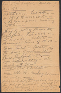 Sacco-Vanzetti Case Records, 1920-1928. Defense Papers. Western Mob: Misc. notes (handwritten, probably Doyle's), n.d. Box 5, Folder 44, Harvard Law School Library, Historical & Special Collections