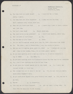 Sacco-Vanzetti Case Records, 1920-1928. Defense Papers. Materials re: Orciani, Boda, Coacci, Carbonieri, Bostock, Manning, Ray: Statement of Ferdinando Tarabelli (interview), May 3, 1921. Box 5, Folder 59, Harvard Law School Library, Historical & Special Collections