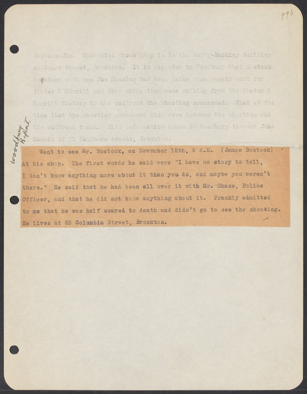 Sacco-Vanzetti Case Records, 1920-1928. Defense Papers. Materials re ...