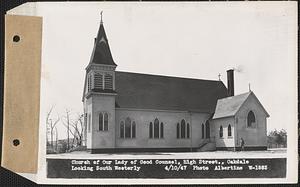 Church of Our Lady of Good Counsel, High Street, looking southwesterly, Oakdale, West Boylston, Mass., Apr. 10, 1947