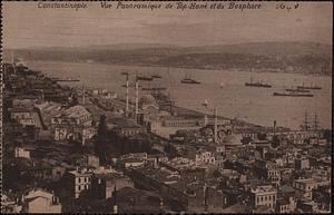 Constantinople. Vue panoramique de Top-Hané et du Bosphore