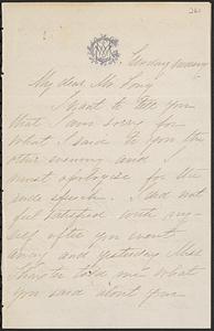 Letter from Mary W. Glover to John D. Long