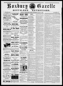 Roxbury Gazette and South End Advertiser, January 29, 1885