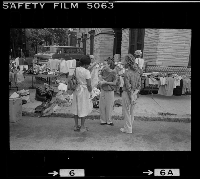 Women's outdoor clothing sale, Cambridge Digital Commonwealth