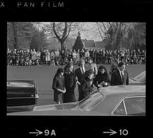 Jackie Onassis at Cardinal Cushing's funeral, Hanover