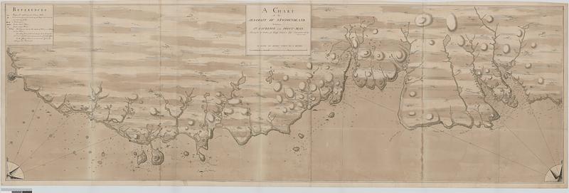 A chart of the sea-coast of Newfoundland between St. Laurence and Point May survey'd by order of Hugh Palliser esqr. commodore & c. & c.