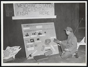 Opening Day Payoff -- Fifteen-year-old Danny Kane choice of prizes awarded winners of Lake Cochituate’s trout derby in opened yesterday with the start of Massachusetts’ fishing season.