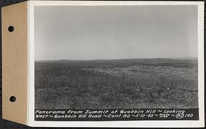 Contract No. 82, Constructing Quabbin Hill Road, Ware, panorama from summit of Quabbin Hill, looking west, Ware, Mass., May 10, 1940