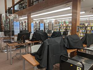 Library adult computers stacks