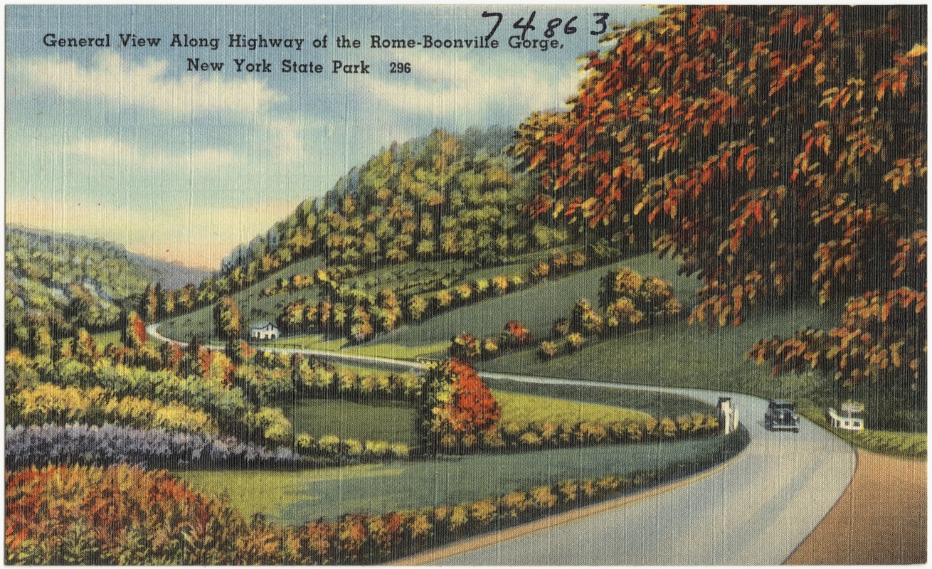 General view along highway of the RomeBoonville New York State