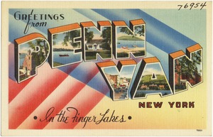 Greetings from Penn Yan, New York. In the Finger Lakes