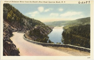 View of Delaware River from the Hawk's Nest Road, Sparrow Bush, N. Y.