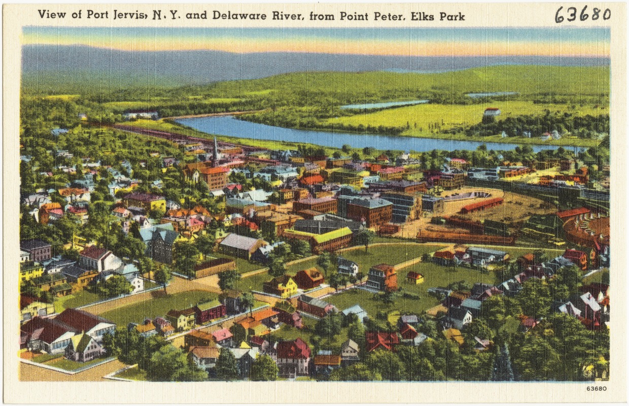 View of Point Jervis, N. Y. and Delaware River, from Point Peter, Elks Park